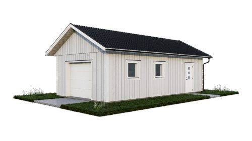 Enkelgarage Mora – Komplett Exteriör