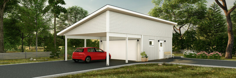 Garage med carport Sundsvall